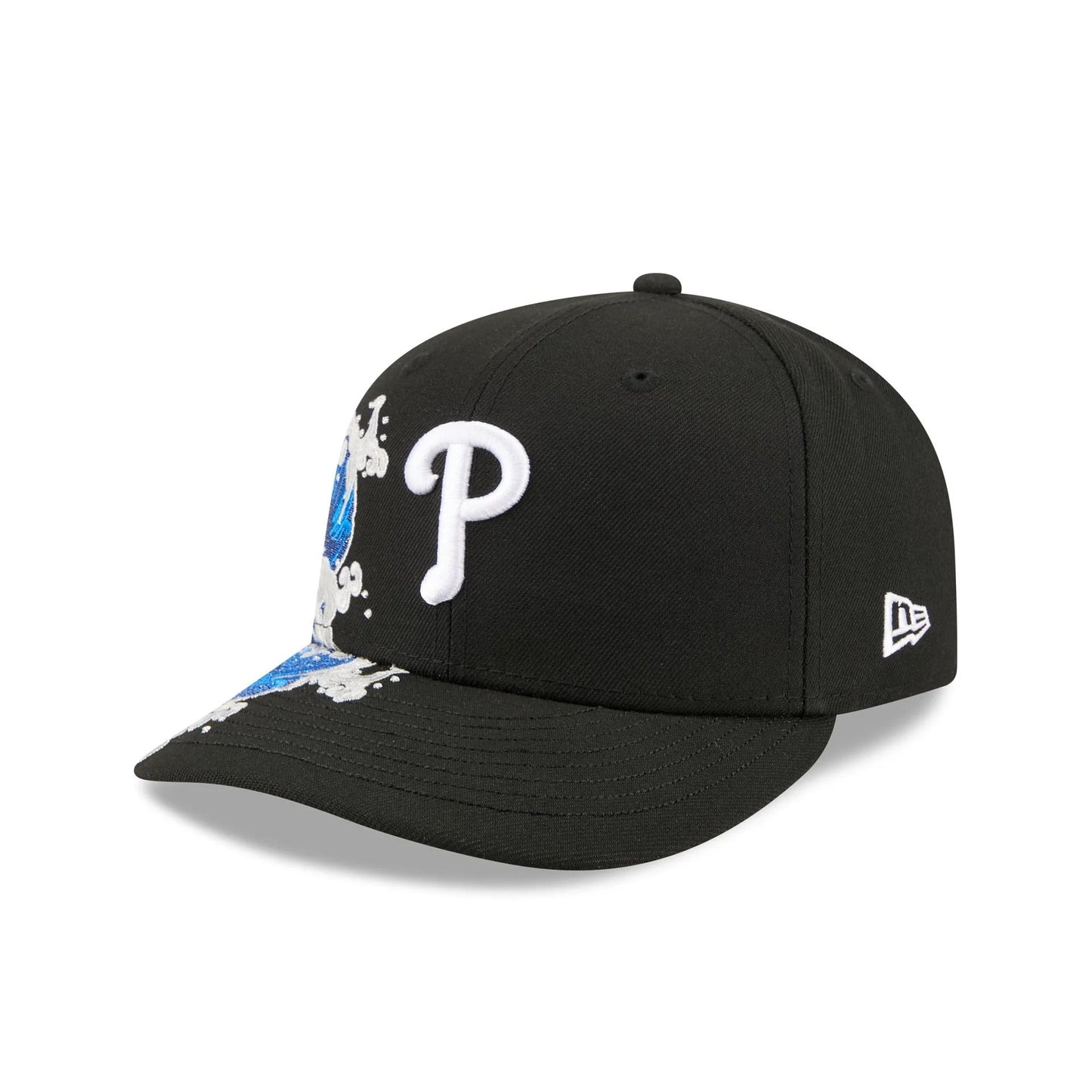 Philadelphia Phillies MLB Waves 59FIFTY Fitted New Era Black/White Official Team Hat Sports Fan Cap Official MLB Team Hat Baseball Fan Cap
