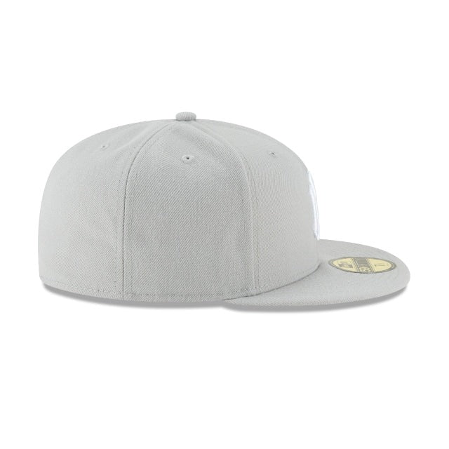 New York Yankees MLB Basic 59Fifty Fitted New Era Grey/White Official Team Hat Sports Fan Cap Official MLB Team Hat Baseball Fan Cap
