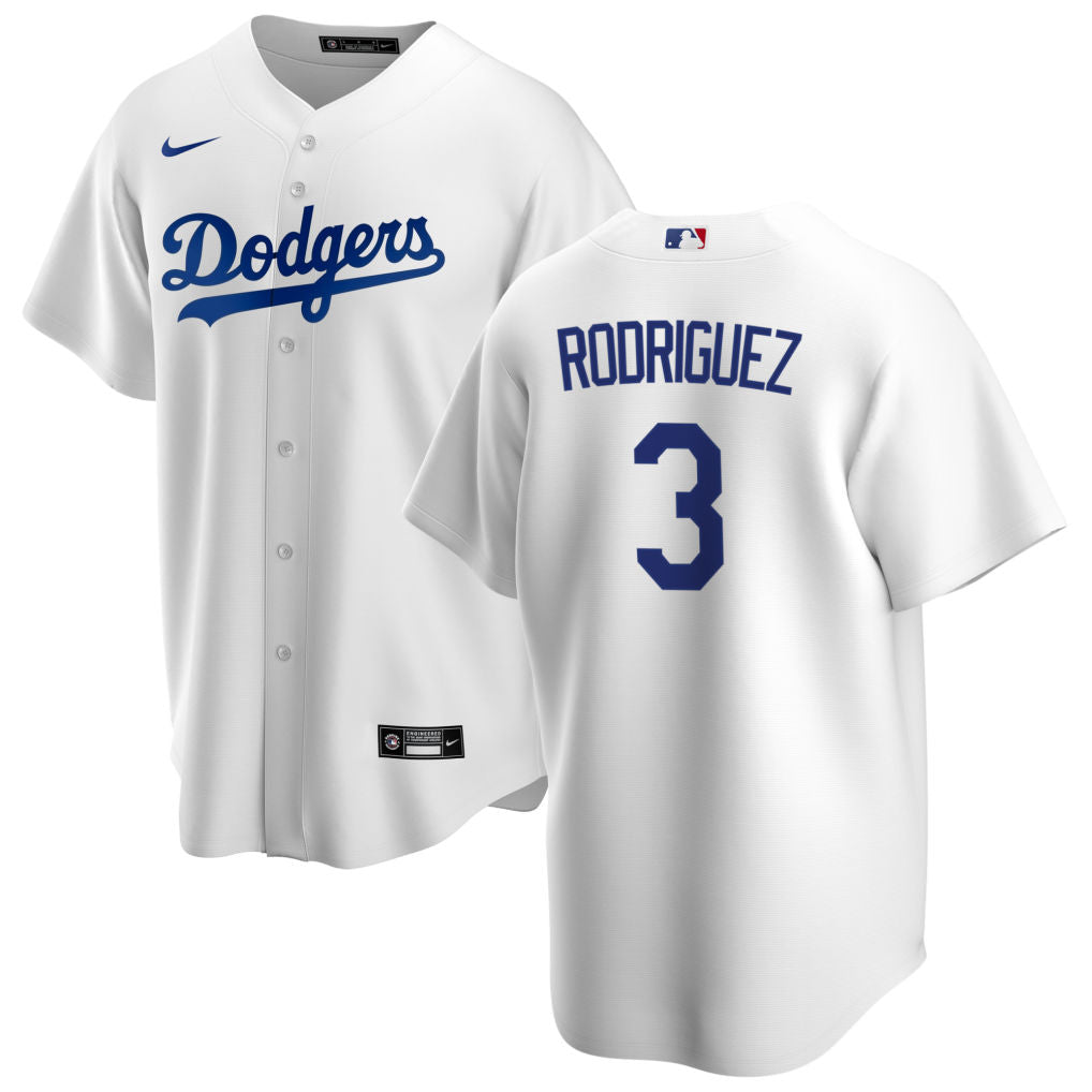 Men's Benny "The Jet" Rodriguez Los Angeles Dodgers Nike White Home Replica Team Jersey Official Team Jersey Sports Fan Apparel Official MLB Team Jers