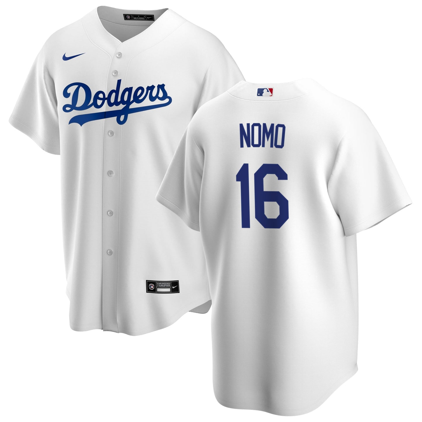 Men's Hideo Nomo Los Angeles Dodgers Nike White Home Replica Team Jersey Official Team Jersey Sports Fan Apparel Official MLB Team Jersey Baseball Fan
