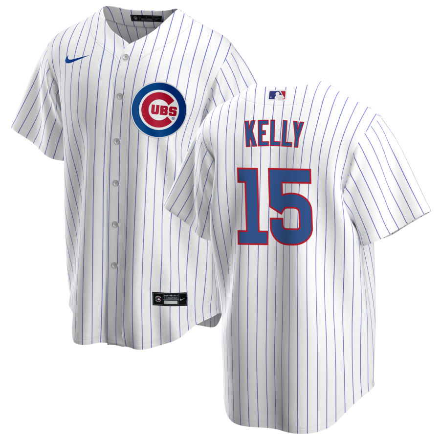 NIKE Men's Carson Kelly Chicago Cubs Premium Twill White Home Replica Jersey Official Team Jersey Sports Fan Apparel Official MLB Team Jersey Baseball