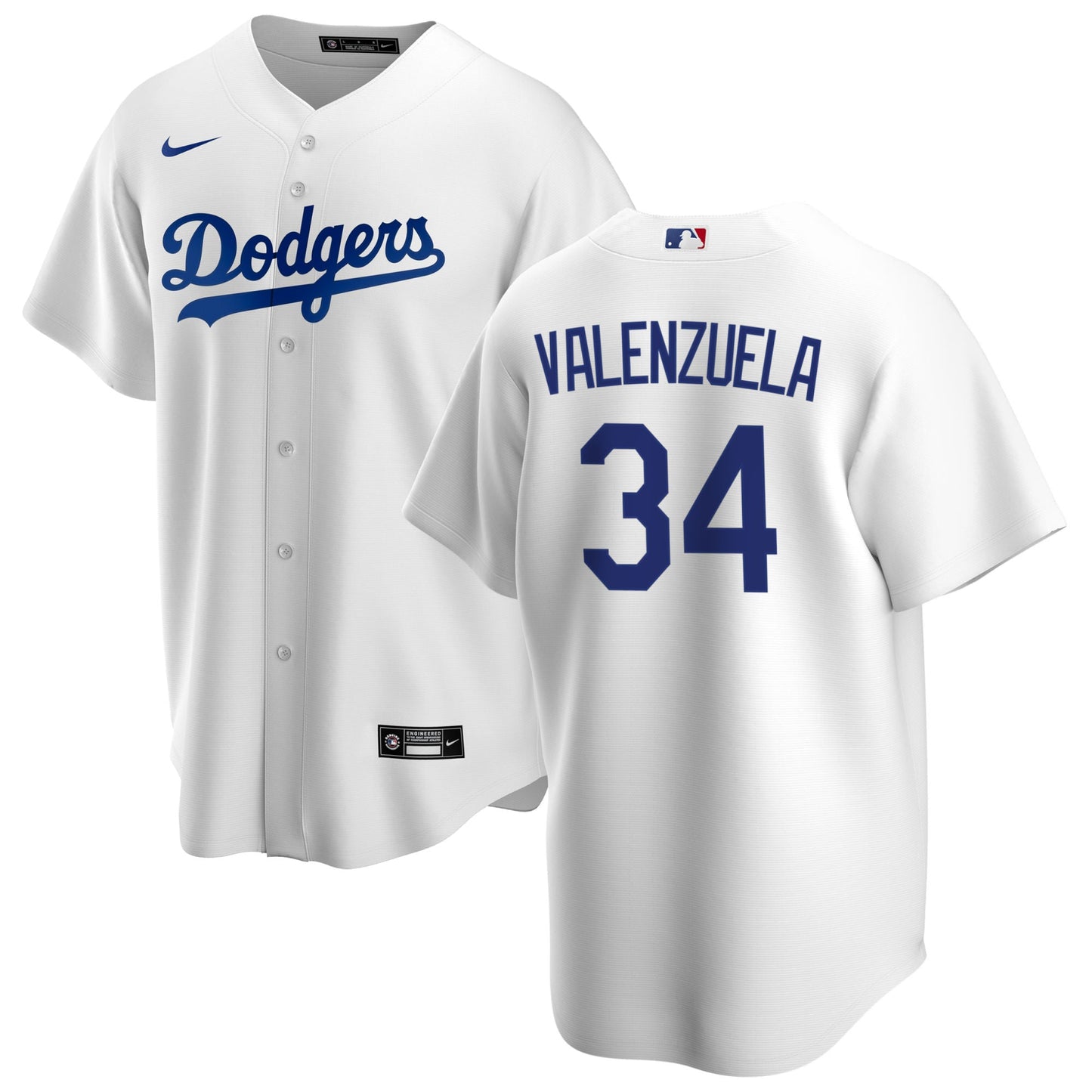 Men's Fernando Valenzuela Los Angeles Dodgers Nike White Home Replica Team Jersey Official Team Jersey Sports Fan Apparel Official MLB Team Jersey Bas