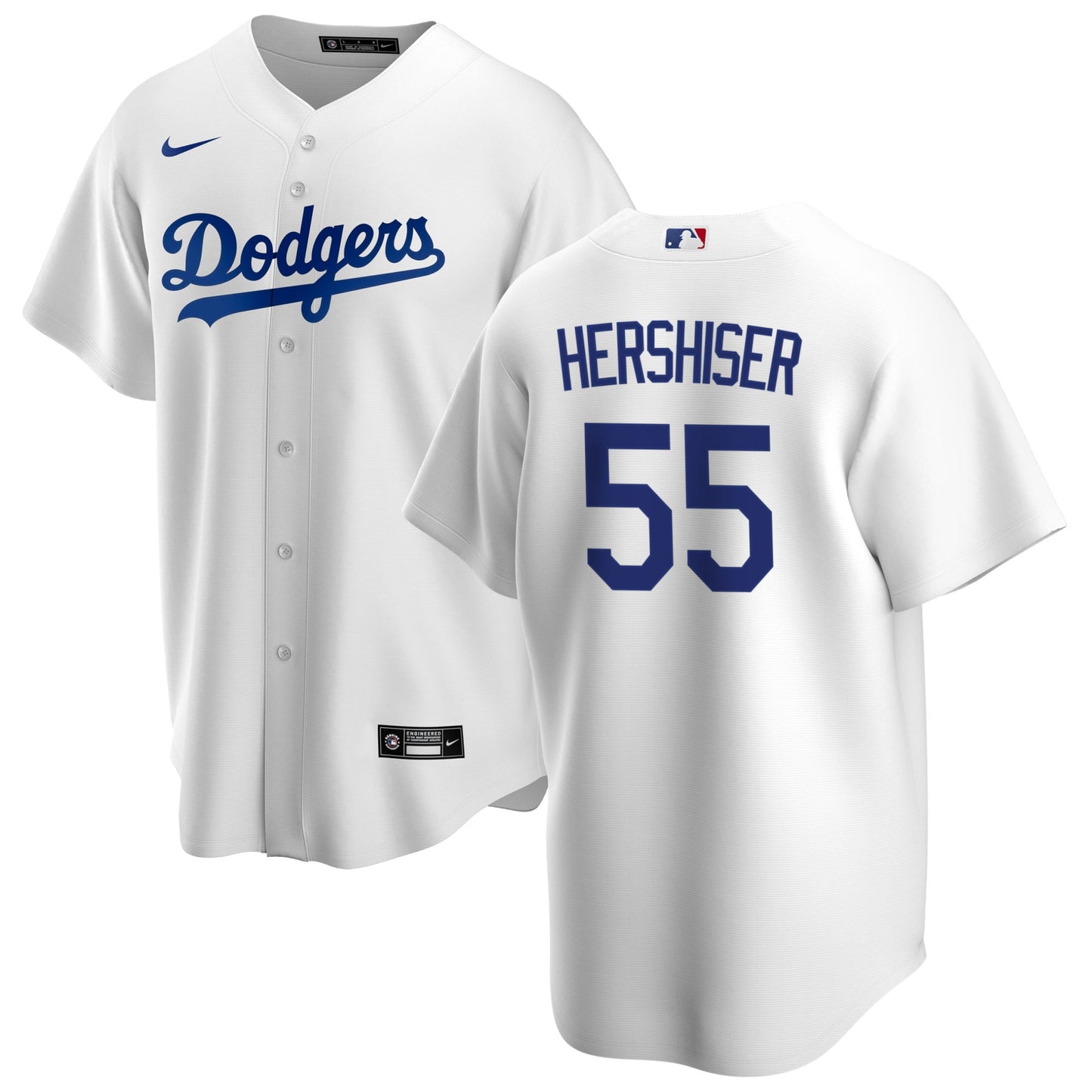 Men's Orel Hershiser Los Angeles Dodgers Nike White Home Replica Team Jersey Official Team Jersey Sports Fan Apparel Official MLB Team Jersey Baseball
