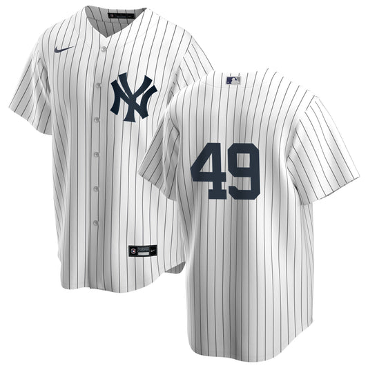 Men's Nike Ron Guidry #49 White New York Yankees Home Official Replica Player Jersey Official Team Jersey Sports Fan Apparel Official MLB Team Jersey