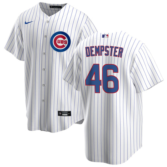 NIKE Men's Ryan Dempster Chicago Cubs White Home Premium Stitch Replica Jersey Official Team Jersey Sports Fan Apparel Official MLB Team Jersey Baseba