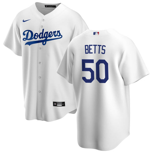 Men's Mookie Betts Los Angeles Dodgers Nike White Home Replica Team Jersey Official Team Jersey Sports Fan Apparel Official MLB Team Jersey Baseball F