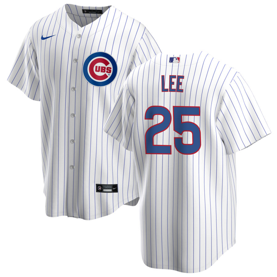 NIKE Men's Derrek Lee Chicago Cubs Premium Twill White Home Replica Jersey Official Team Jersey Sports Fan Apparel Official MLB Team Jersey Baseball F