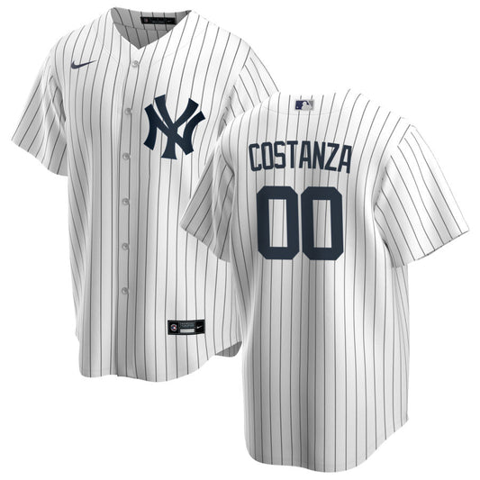 Men's Nike George Costanza White New York Yankees Home Official Replica Player Jersey Official Team Jersey Sports Fan Apparel Official MLB Team Jersey