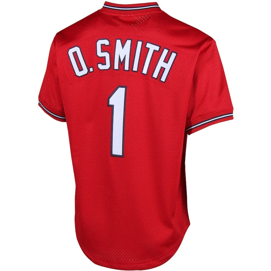 Men's Mitchell & Ness Ozzie Smith 1996 St. Louis Cardinals Batting Practice Cooperstown Jersey Official Team Jersey Sports Fan Apparel Official MLB Te