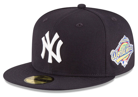 New York Yankees New Era 1996 World Series Wool 59FIFTY Fitted Hat - Navy Official Team Hat Sports Fan Cap Official MLB Team Hat Baseball Fan Cap