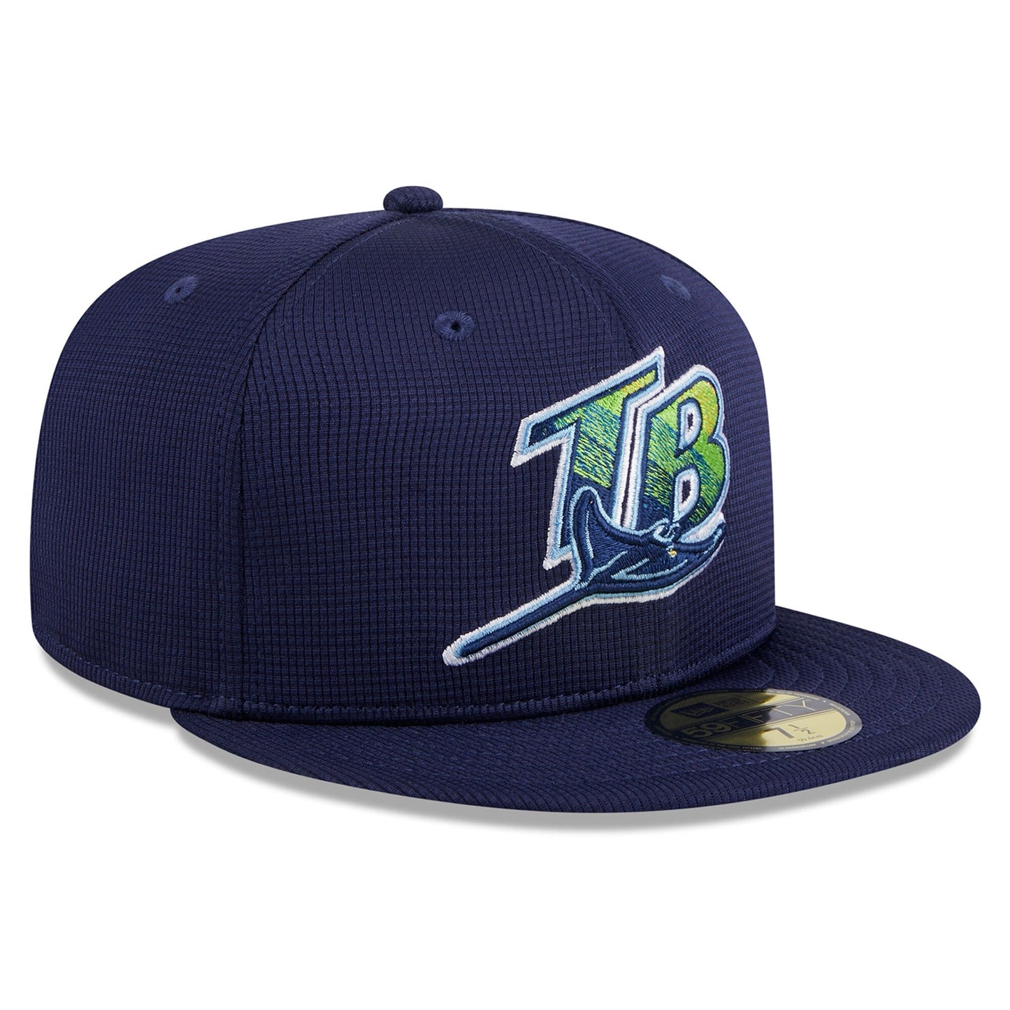 Men's Tampa Bay Rays Navy 2024 Batting Practice 59FIFTY Fitted Hat Official Team Hat Sports Fan Cap Official MLB Team Hat Baseball Fan Cap