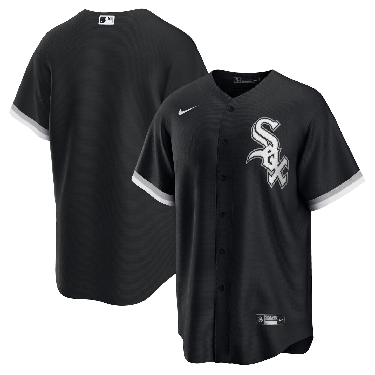 Men's Chicago White Sox Nike Black Alternate Replica Team Jersey Official Team Jersey Sports Fan Apparel Official MLB Team Jersey Baseball Fan Apparel
