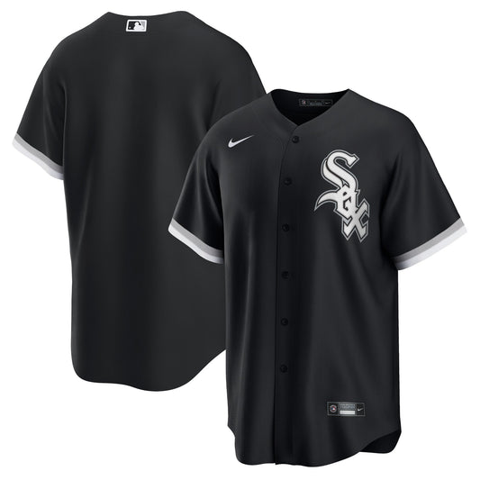 Men's Chicago White Sox Nike Black Alternate Replica Team Jersey Official Team Jersey Sports Fan Apparel Official MLB Team Jersey Baseball Fan Apparel