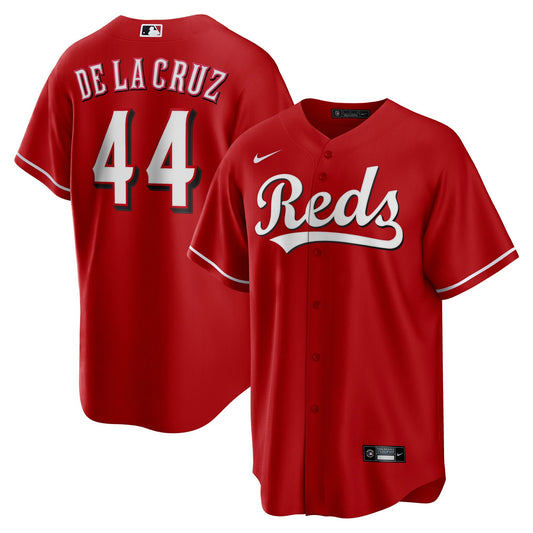Men's Cincinnati Reds Elly De La Cruz Nike Red Alternate Replica Jersey Official Team Jersey Sports Fan Apparel Official MLB Team Jersey Baseball Fan