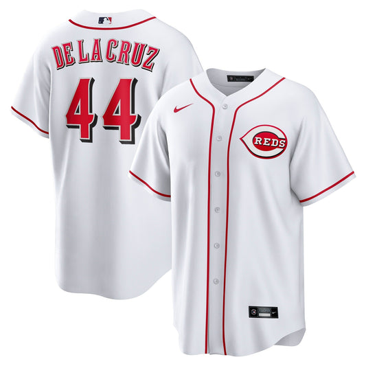 Men's Cincinnati Reds Elly De La Cruz Nike White Home Replica Jersey Official Team Jersey Sports Fan Apparel Official MLB Team Jersey Baseball Fan App