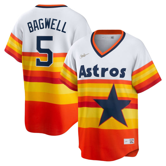 Men's Houston Astros Jeff Bagwell Nike White Home Cooperstown Collection Player Jersey Official Team Jersey Sports Fan Apparel Official MLB Team Jerse