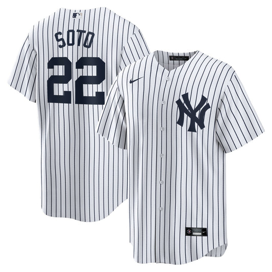 Youth New York Yankees Juan Soto Nike White Home Replica Player Jersey With Name Official Team Jersey Sports Fan Apparel Official MLB Team Jersey Base