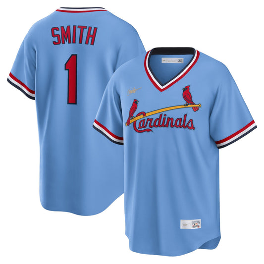 Ozzie Smith St. Louis Cardinals Nike Road Cooperstown Collection Player Jersey - Light Blue Official Team Jersey Sports Fan Apparel Official MLB Team