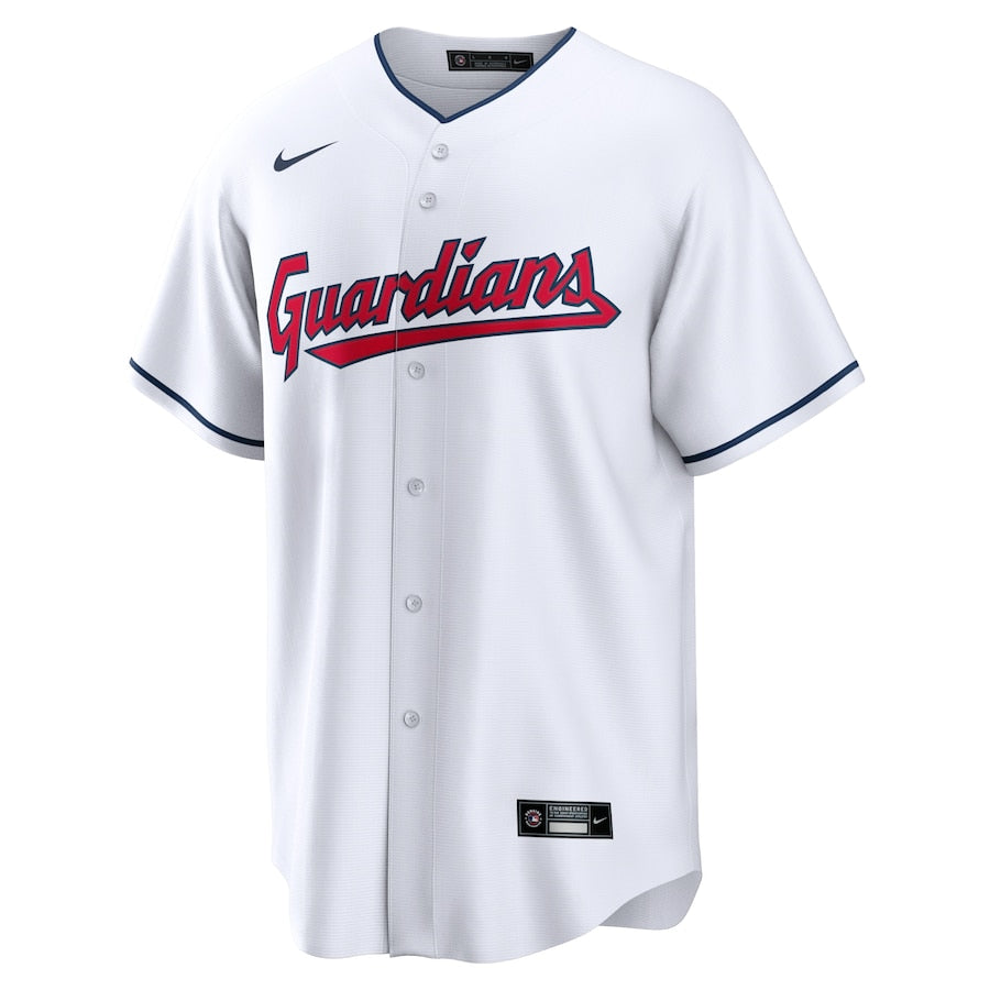 Men's Nike Cleveland Guardians White Home Replica Jersey Official Team Jersey Sports Fan Apparel Official MLB Team Jersey Baseball Fan Apparel