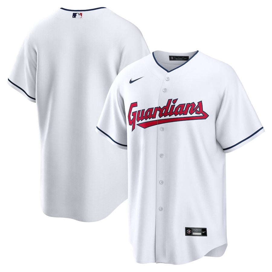 Men's Nike Cleveland Guardians White Home Replica Jersey Official Team Jersey Sports Fan Apparel Official MLB Team Jersey Baseball Fan Apparel