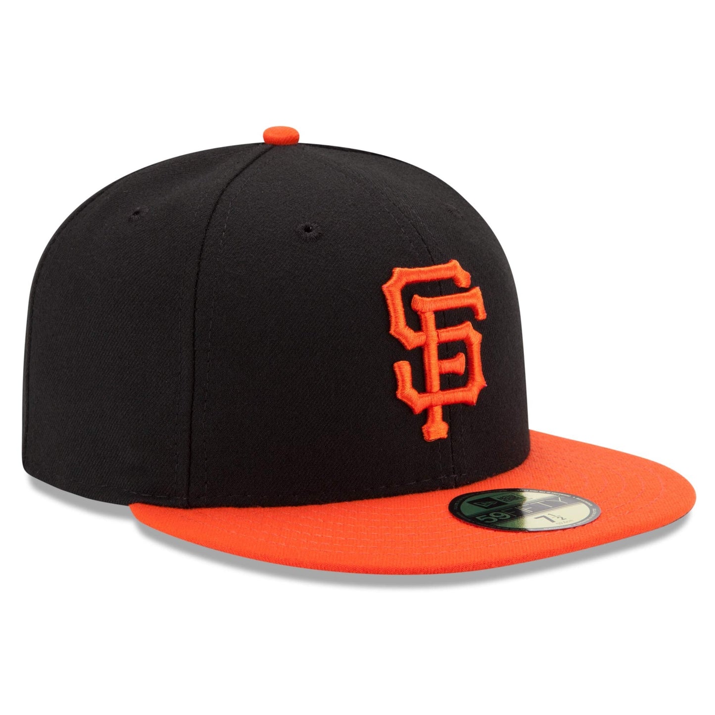 Men's San Francisco Giants New Era Black/Orange Alternate Game Authentic Collection On-Field 59FIFTY Fitted Hat Official Team Hat Sports Fan Cap Offic