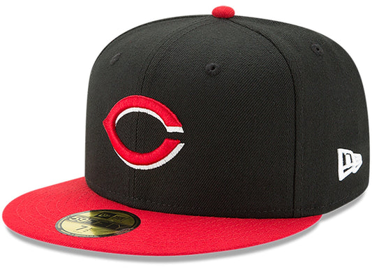 Men's Cincinnati Reds New Era Black/Red Alternate Authentic Collection On-Field 59FIFTY Fitted Hat Official Team Hat Sports Fan Cap Official MLB Team