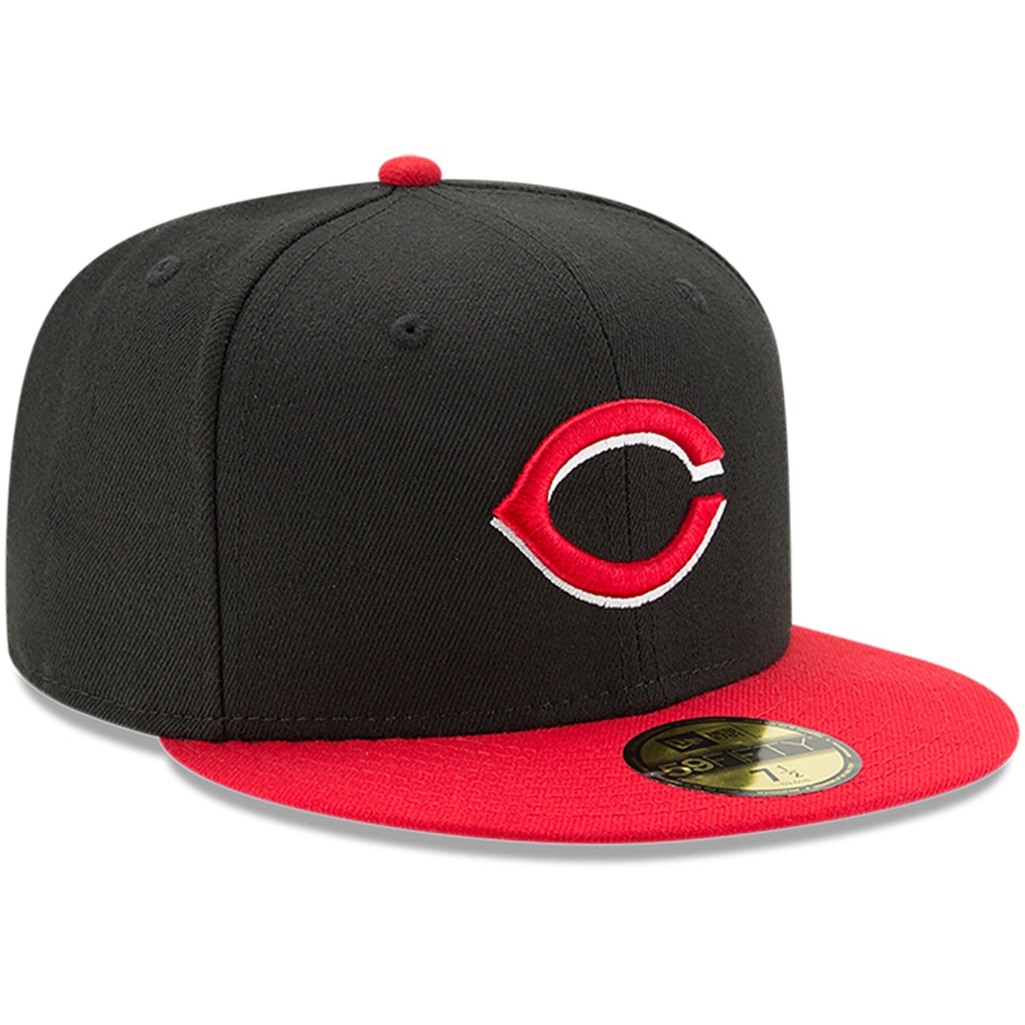 Men's Cincinnati Reds New Era Black/Red Alternate Authentic Collection On-Field 59FIFTY Fitted Hat Official Team Hat Sports Fan Cap Official MLB Team