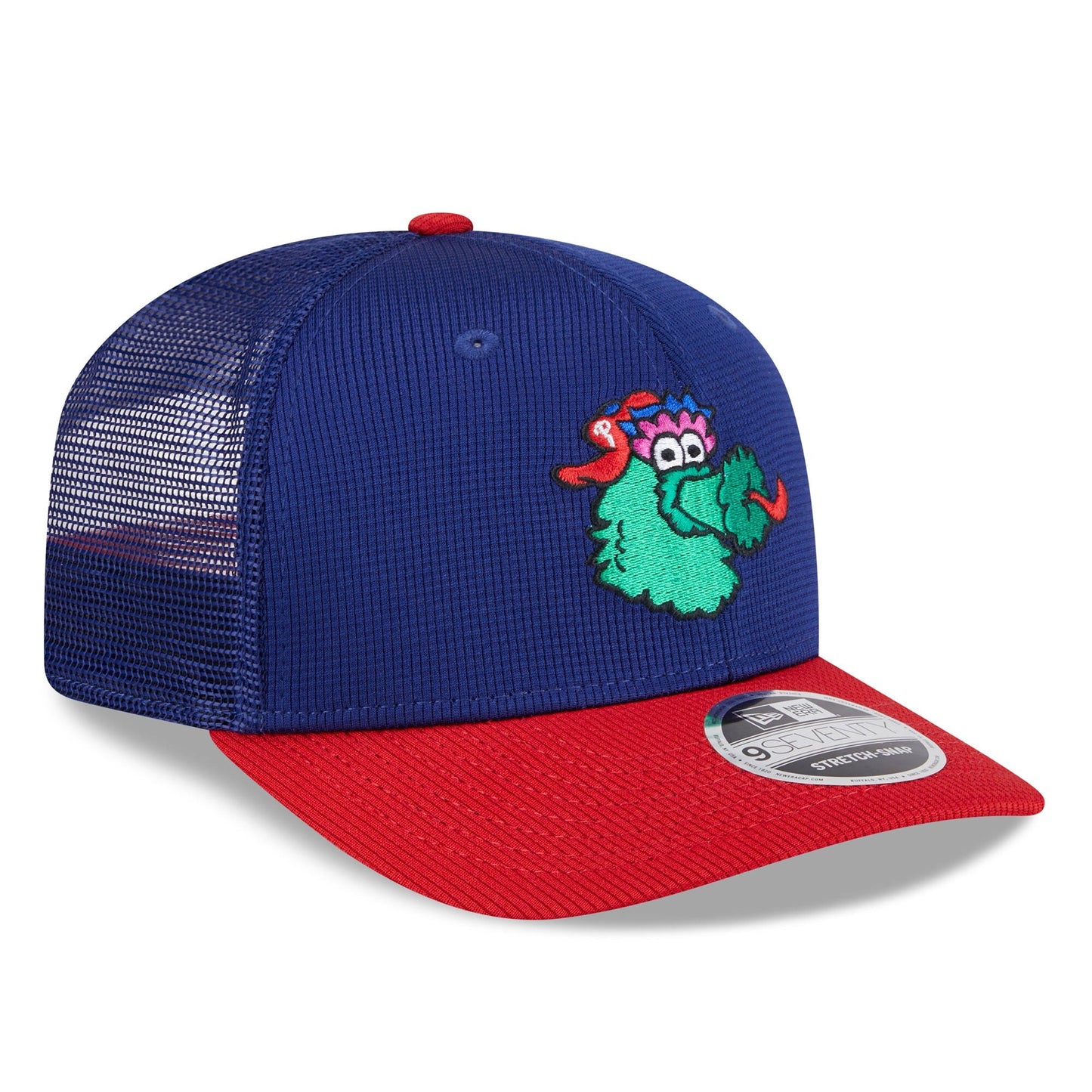 Philadelphia Phillies New Era Deep Blue/Red Batting Practice 9SEVENTY Trucker Hat Official Team Hat Sports Fan Cap Official MLB Team Hat Baseball Fan