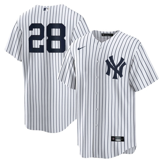 Men's Nike Austin Wells #28 White New York Yankees Home Official Replica Player Jersey Official Team Jersey Sports Fan Apparel Official MLB Team Jerse