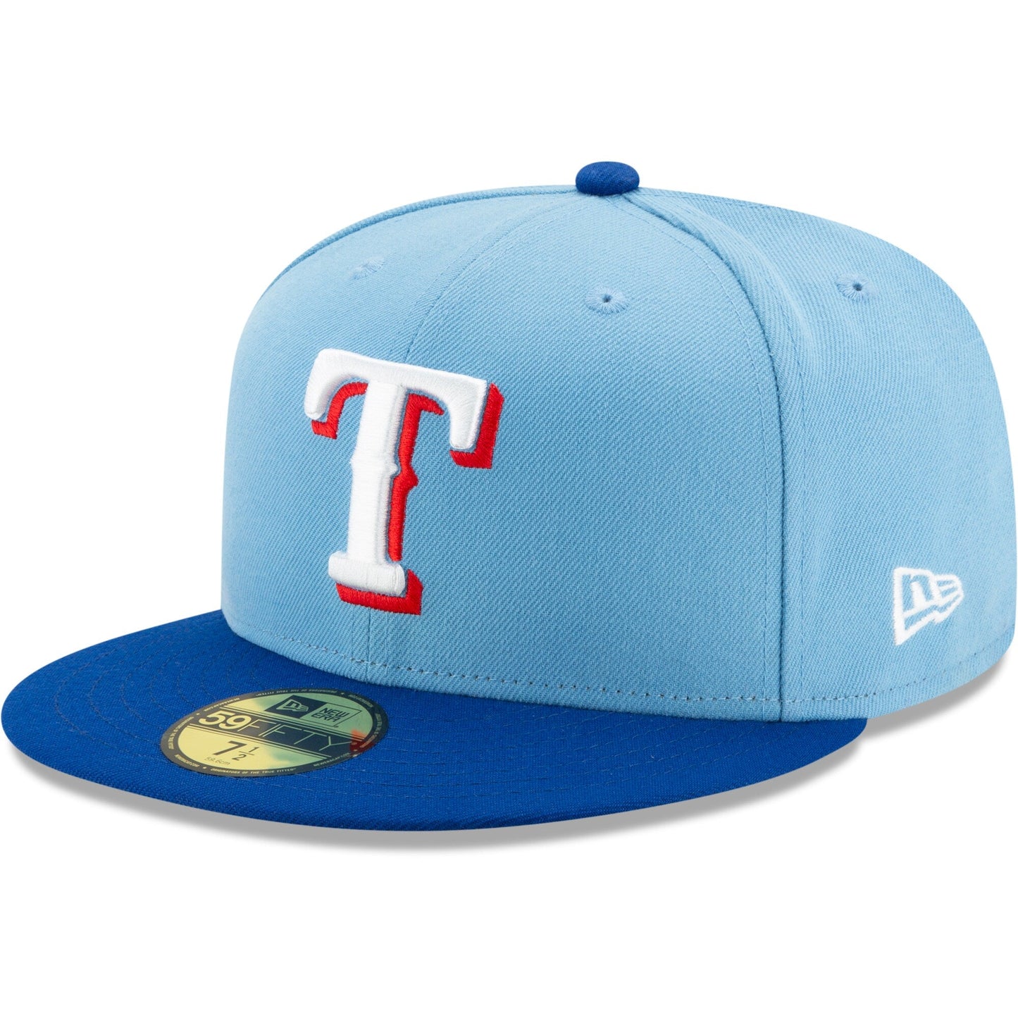 New Era Texas Rangers Light Blue/Royal On-Field Authentic Collection 59FIFTY Fitted Hat Official Team Hat Sports Fan Cap Official MLB Team Hat Basebal