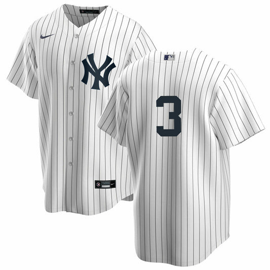 Men's Nike Babe Ruth #3 White New York Yankees Home Official Replica Player Jersey Official Team Jersey Sports Fan Apparel Official MLB Team Jersey Ba