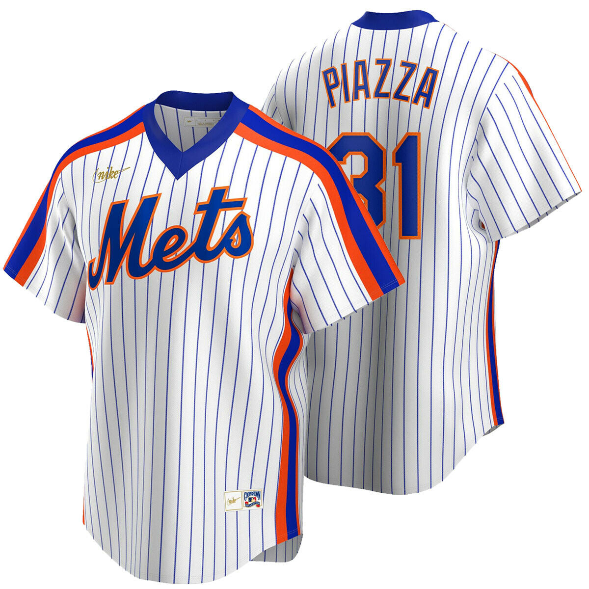 Men's Nike Mike Piazza New York Mets Cooperstown Collection Royal Pinstripe Replica Jersey Official Team Jersey Sports Fan Apparel Official MLB Team J