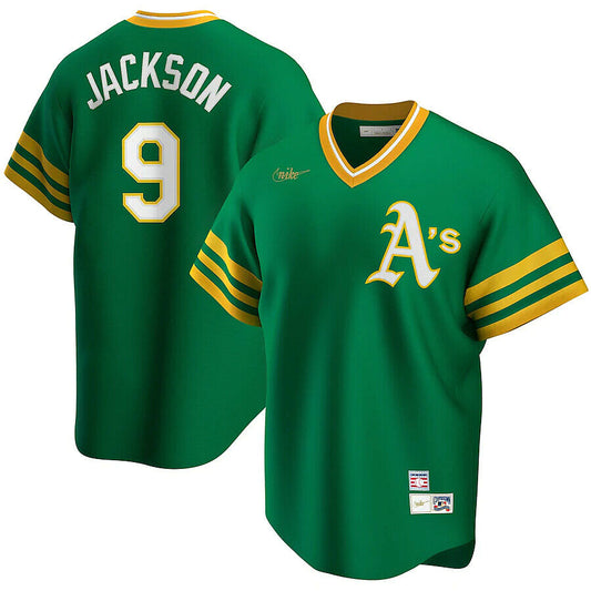 Reggie Jackson Oakland Athletics Nike Cooperstown Collection Player Jersey - Green Official Team Jersey Sports Fan Apparel Official MLB Team Jersey Ba
