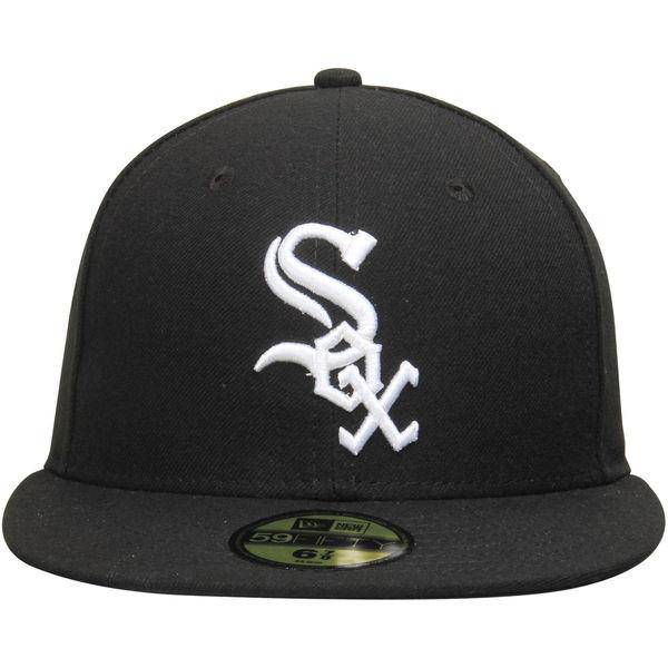 Men's Chicago White Sox New Era Black Game Authentic Collection On-Field 59FIFTY Fitted Hat Official Team Hat Sports Fan Cap Official MLB Team Hat Bas