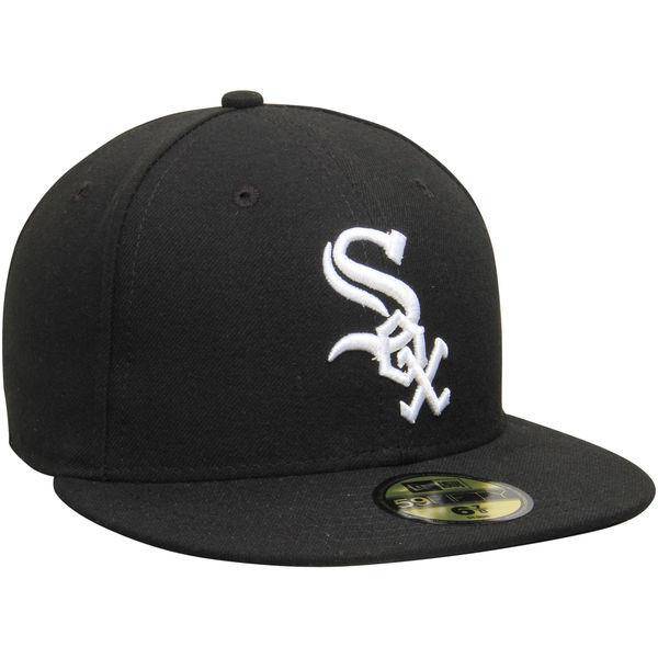 Men's Chicago White Sox New Era Black Game Authentic Collection On-Field 59FIFTY Fitted Hat Official Team Hat Sports Fan Cap Official MLB Team Hat Bas