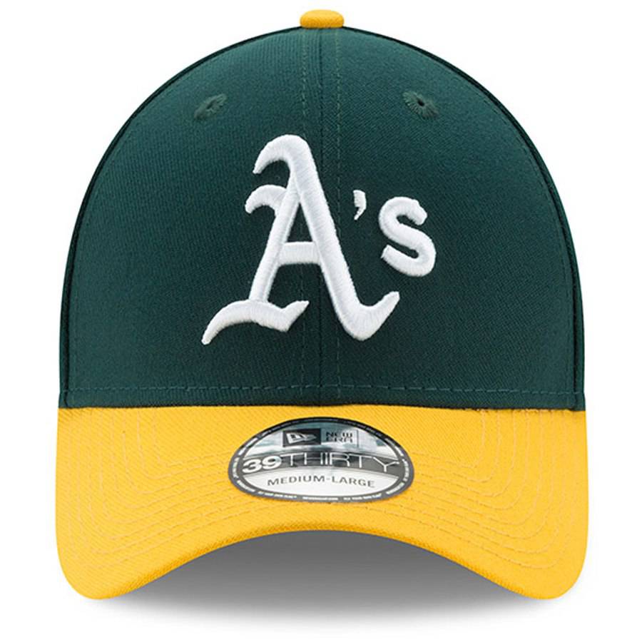 Men's Oakland Athletics New Era Green/Yellow MLB Team Classic 39THIRTY Flex Hat Official Team Hat Sports Fan Cap Official MLB Team Hat Baseball Fan Ca