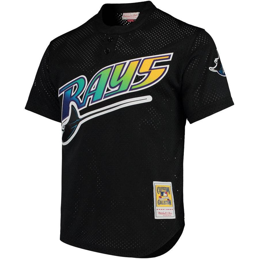 Men's Tampa Bay Devil Rays Wade Boggs Mitchell & Ness Black Cooperstown 1998 Mesh Batting Practice Jersey Official Team Jersey Sports Fan Apparel Offi