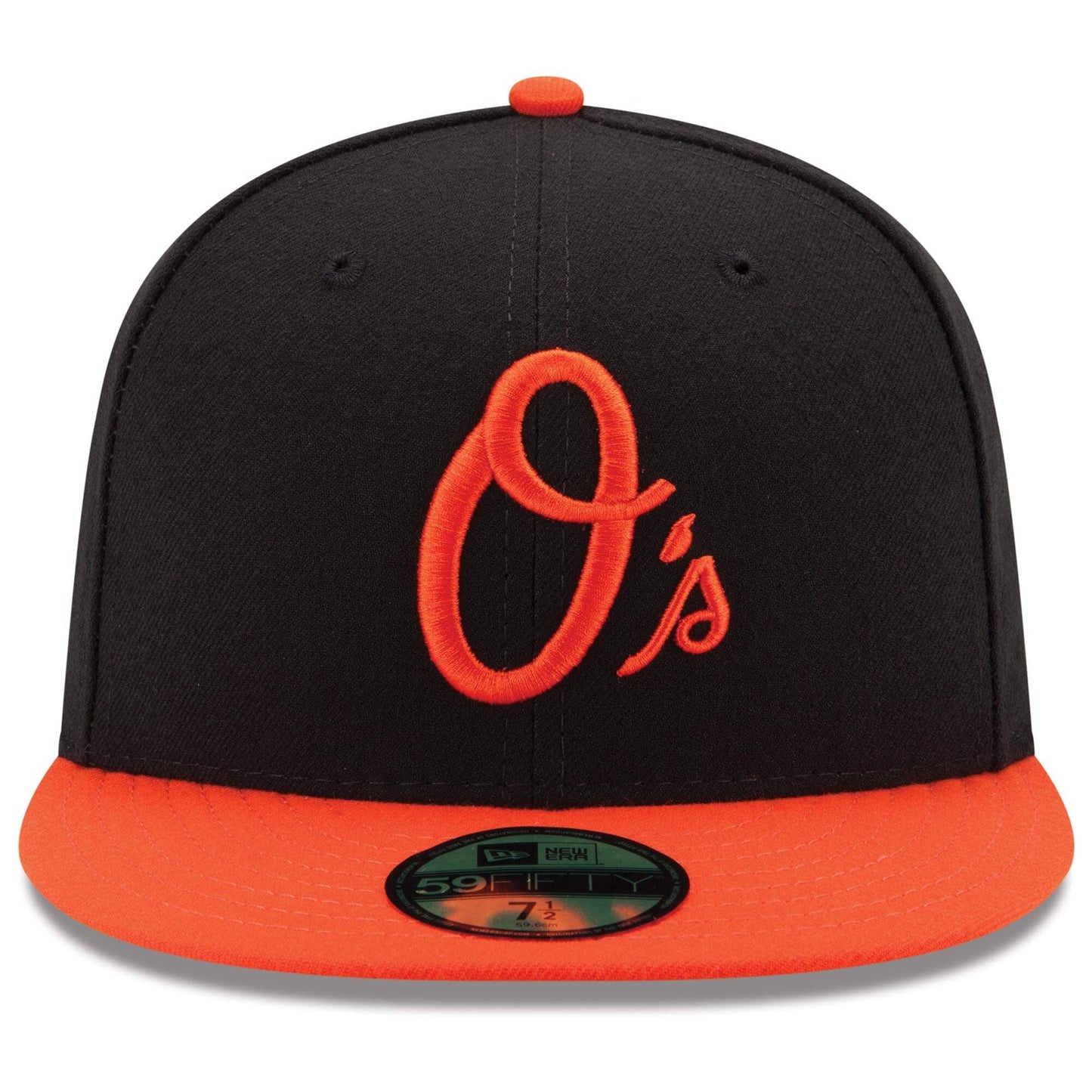 Men's Baltimore Orioles New Era Black/Orange Alternate Authentic Collection On Field 59FIFTY Performance Fitted Hat Official Team Hat Sports Fan Cap O