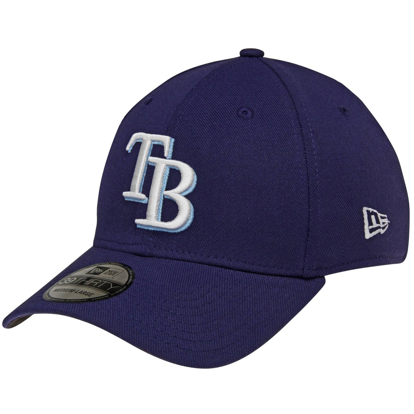 Men's Tampa Bay Rays New Era Navy MLB Team Classic 39THIRTY Flex Hat Official Team Hat Sports Fan Cap Official MLB Team Hat Baseball Fan Cap