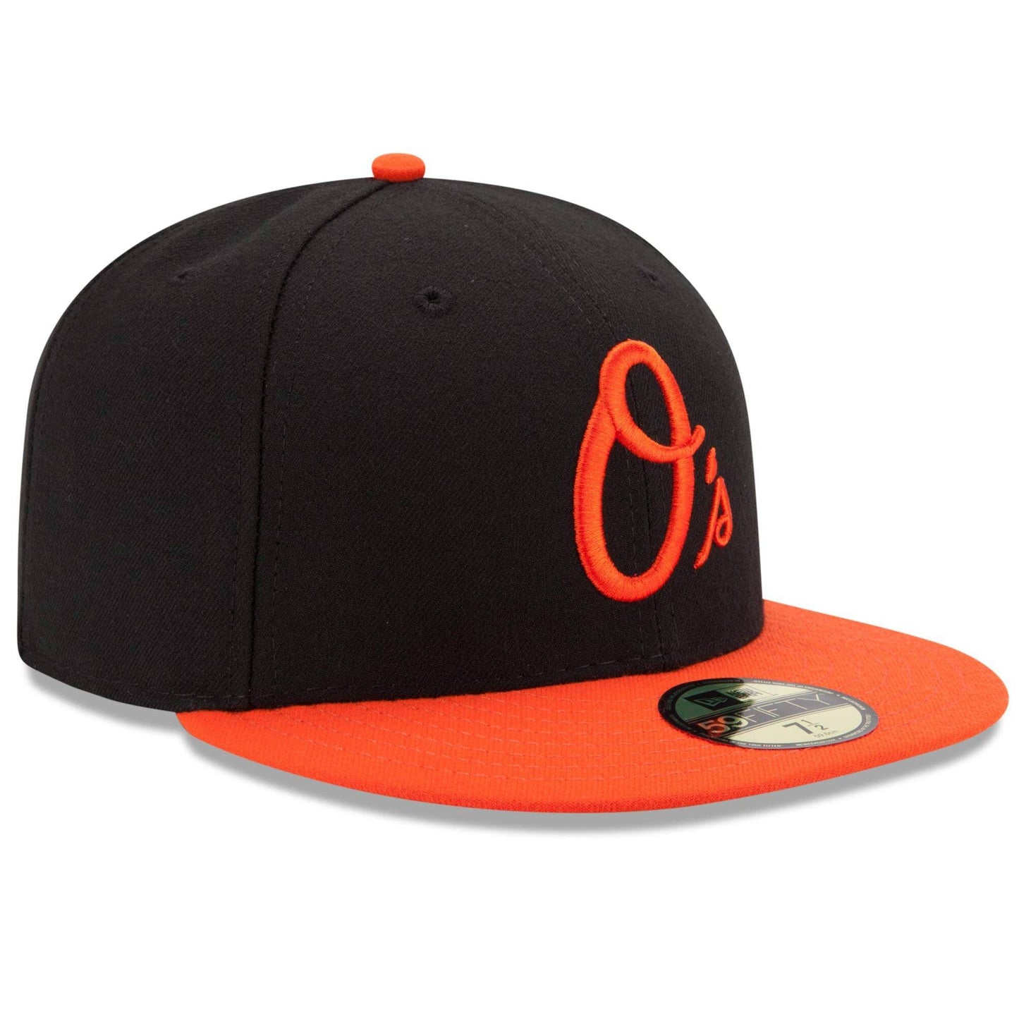 Men's Baltimore Orioles New Era Black/Orange Alternate Authentic Collection On Field 59FIFTY Performance Fitted Hat Official Team Hat Sports Fan Cap O