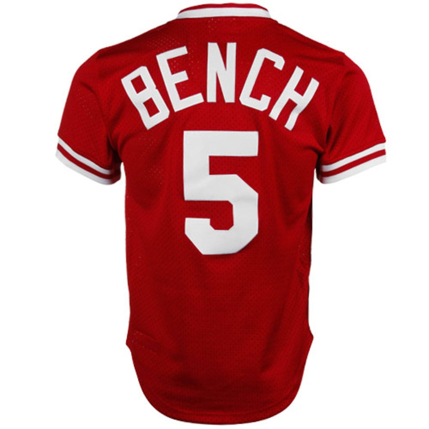 Men's Cincinnati Reds Johnny Bench Mitchell & Ness Red 1983 Authentic Cooperstown Collection Mesh Batting Practice Jersey Official Team Jersey Sports