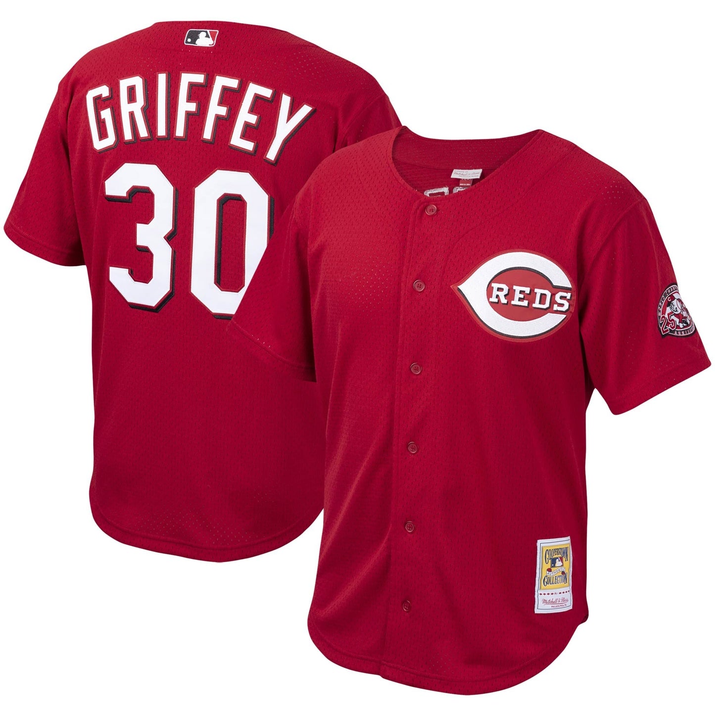 Youth Cincinnati Reds Ken Griffey Jr. Mitchell & Ness Red Cooperstown Collection Batting Practice Jersey Official Team Jersey Sports Fan Apparel Offic