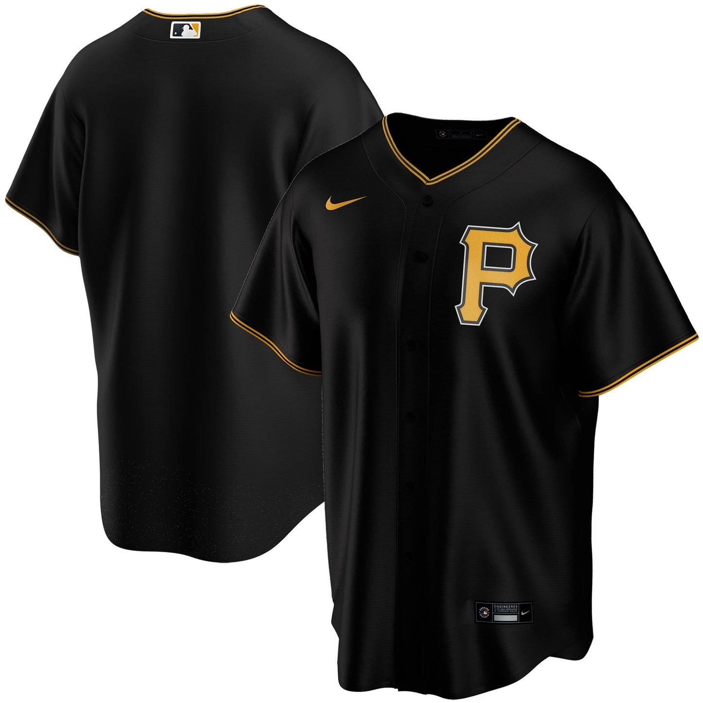 Men's Pittsburgh Pirates Nike Black Alternate Replica Team Jersey Official Team Jersey Sports Fan Apparel Official MLB Team Jersey Baseball Fan Appare