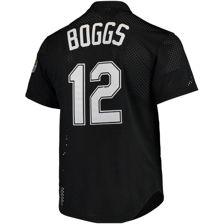 Men's Tampa Bay Devil Rays Wade Boggs Mitchell & Ness Black Cooperstown 1998 Mesh Batting Practice Jersey Official Team Jersey Sports Fan Apparel Offi