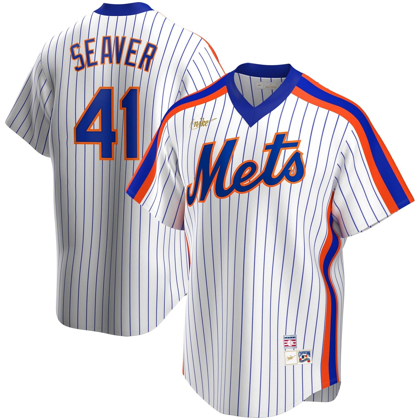 Men's Nike Tom Seaver New York Mets Cooperstown Collection Royal Pinstripe Replica Jersey Official Team Jersey Sports Fan Apparel Official MLB Team Je