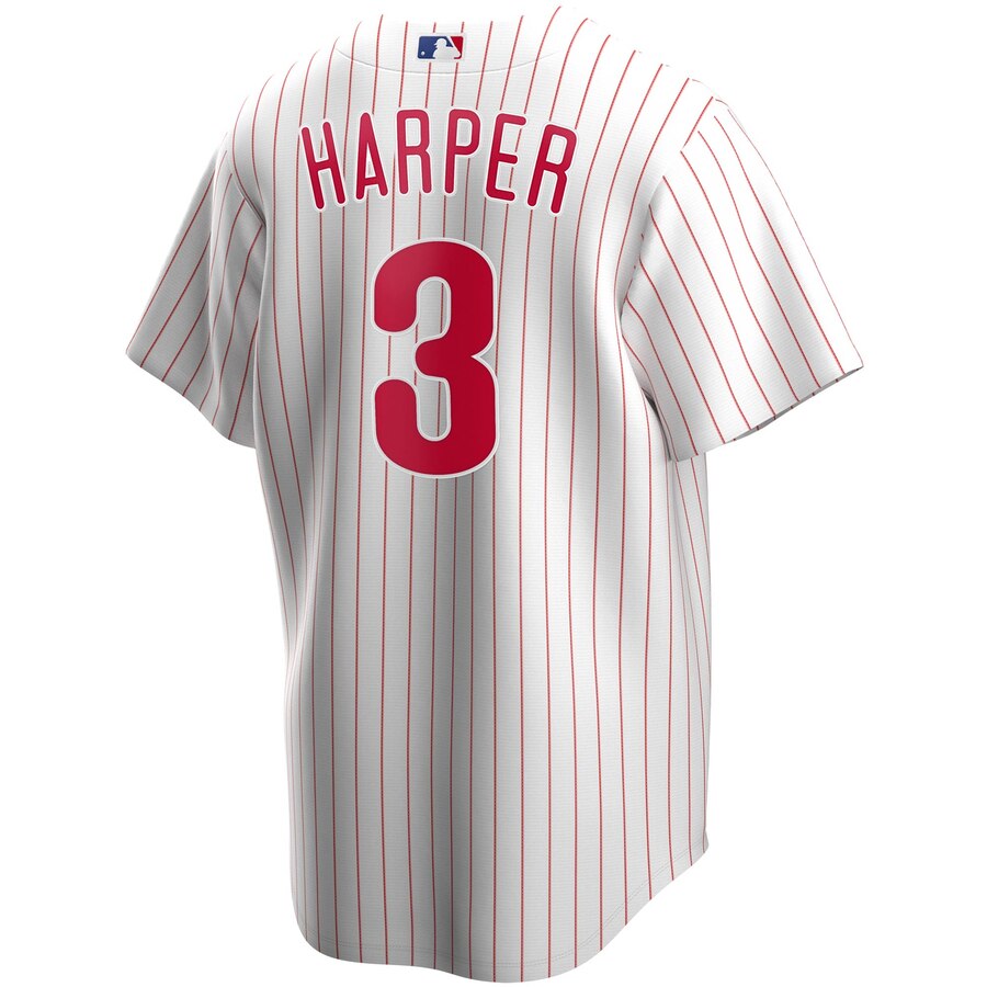 Men's Philadelphia Phillies Bryce Harper Nike White Home Replica Player Jersey Official Team Jersey Sports Fan Apparel Official MLB Team Jersey Baseba
