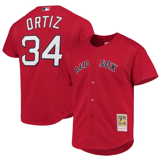 Men's David Ortiz Boston Red Sox 2004 Authentic Batting Practice Jersey By Mitchell And Ness Official Team Jersey Sports Fan Apparel Official MLB Team