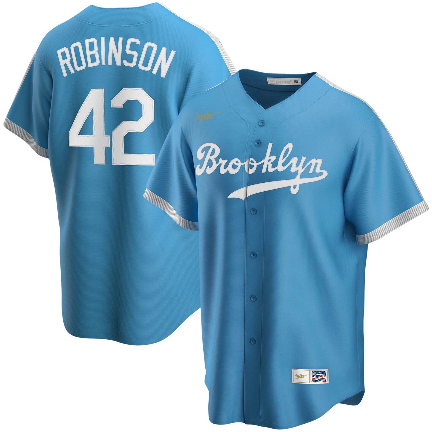 Men's Jackie Robinson Brooklyn Dodgers Nike Light Blue Alternate Cooperstown Collection Team Jersey Official Team Jersey Sports Fan Apparel Official M