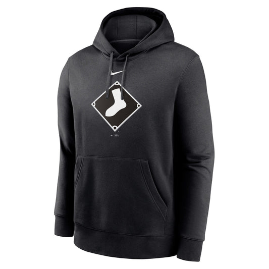 Chicago White Sox Nike Alternate Logo Club Pullover Hoodie Black MLB Fan Gear Popular Style