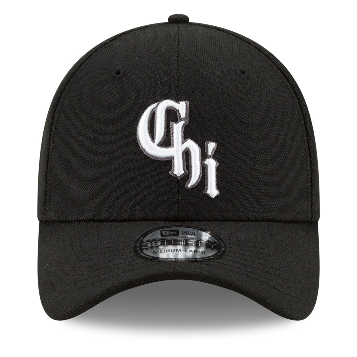 Men's Chicago White Sox New Era Black City Connect 39THIRTY Flex Hat Official Team Hat Sports Fan Cap Official MLB Team Hat Baseball Fan Cap